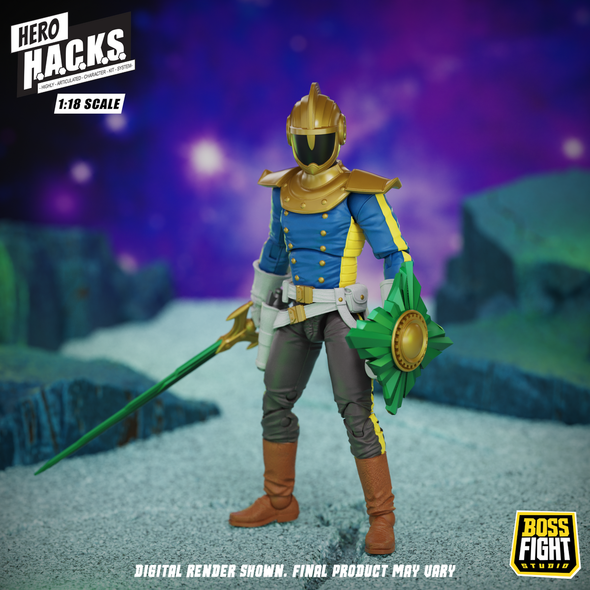Hero H.A.C.K.S. Core Wave 1 Action Figure - Jett Steelblade: Stellar Knight of Accord