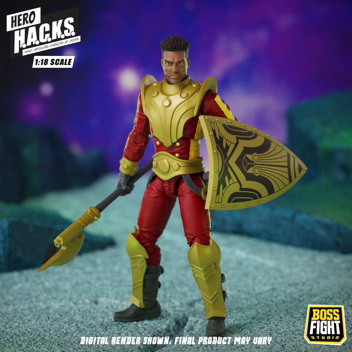 Hero H.A.C.K.S. Core Wave 1 Action Figure - Stellar Guard: Cosmic Defender of Accord