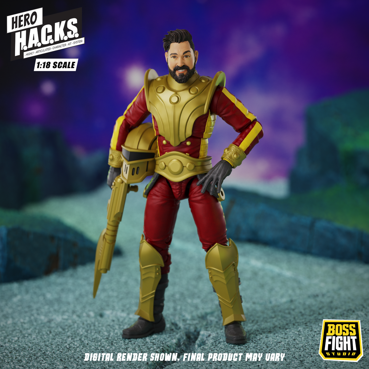 Hero H.A.C.K.S. Core Wave 1 Action Figure - Stellar Guard: Cosmic Defender of Accord