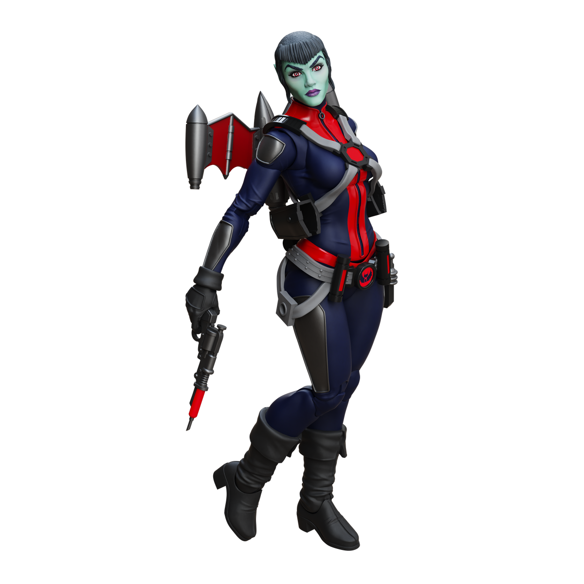 Epic H.A.C.K.S. Core 1:12 Scale Wave 2 Action Figure | Mercy Zaleska: Vampiron Secret Service