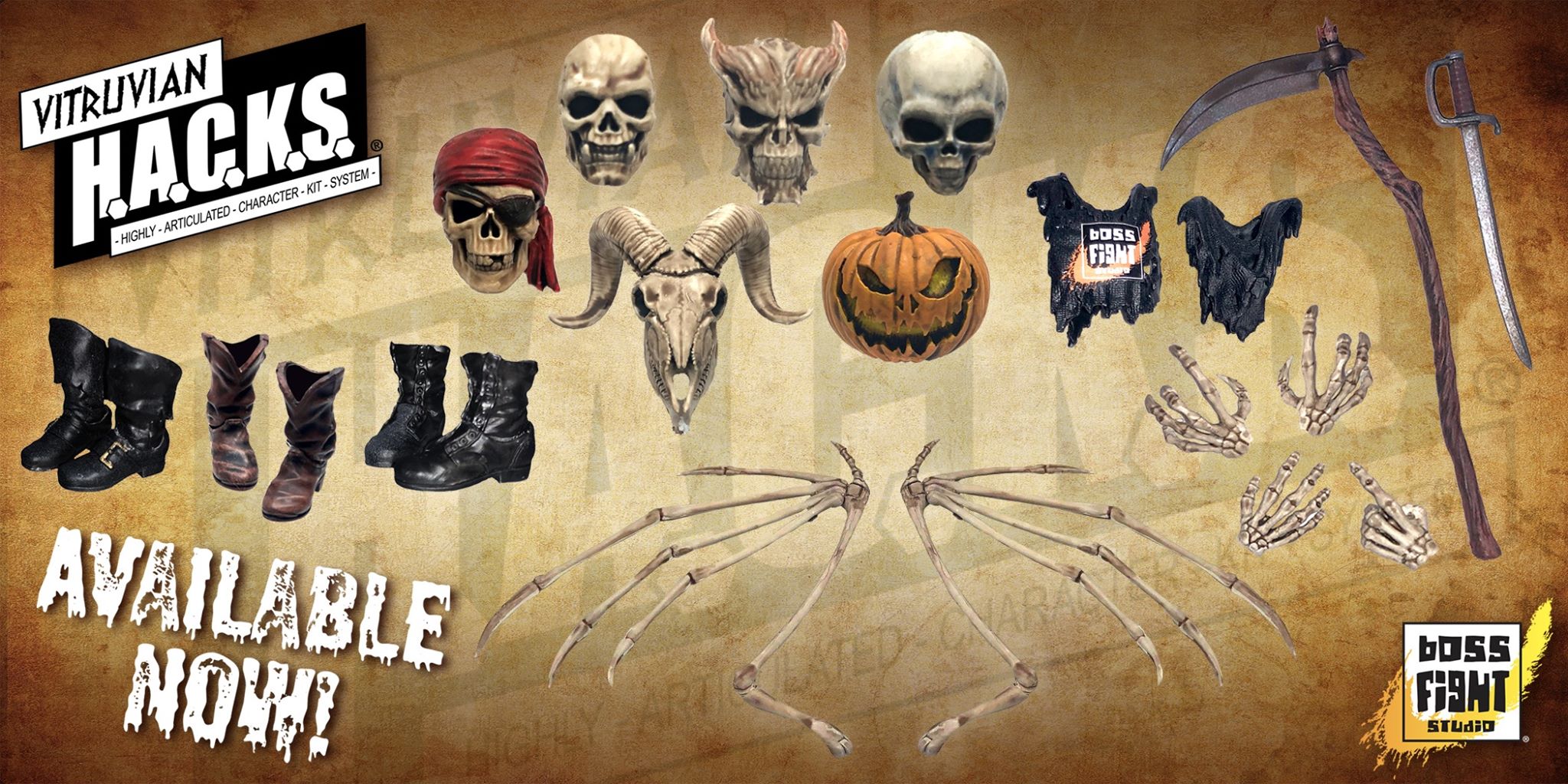 Skeleton Buildar DELUXE CHARACTER BUILDER KIT - Skeletons – Boss Fight Studio