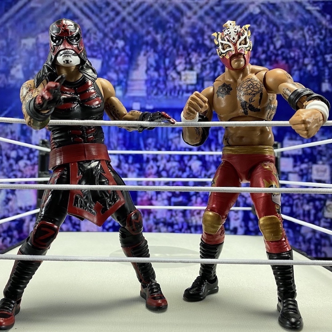 Legend of Lucha Libre action figures in ring
