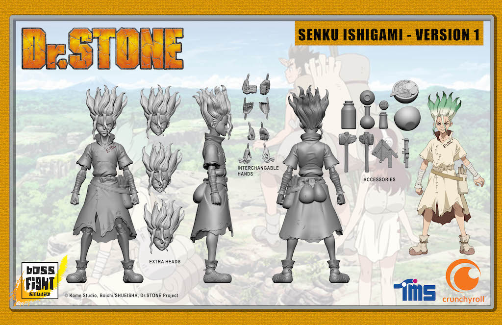 Dr. Stone highly articulated action figures by Boss Fight Studio